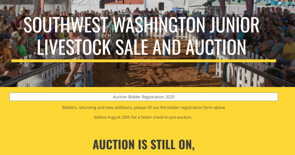 Support Local Junior Famers - Livestock Sale 8/22